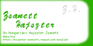 zsanett hajszter business card